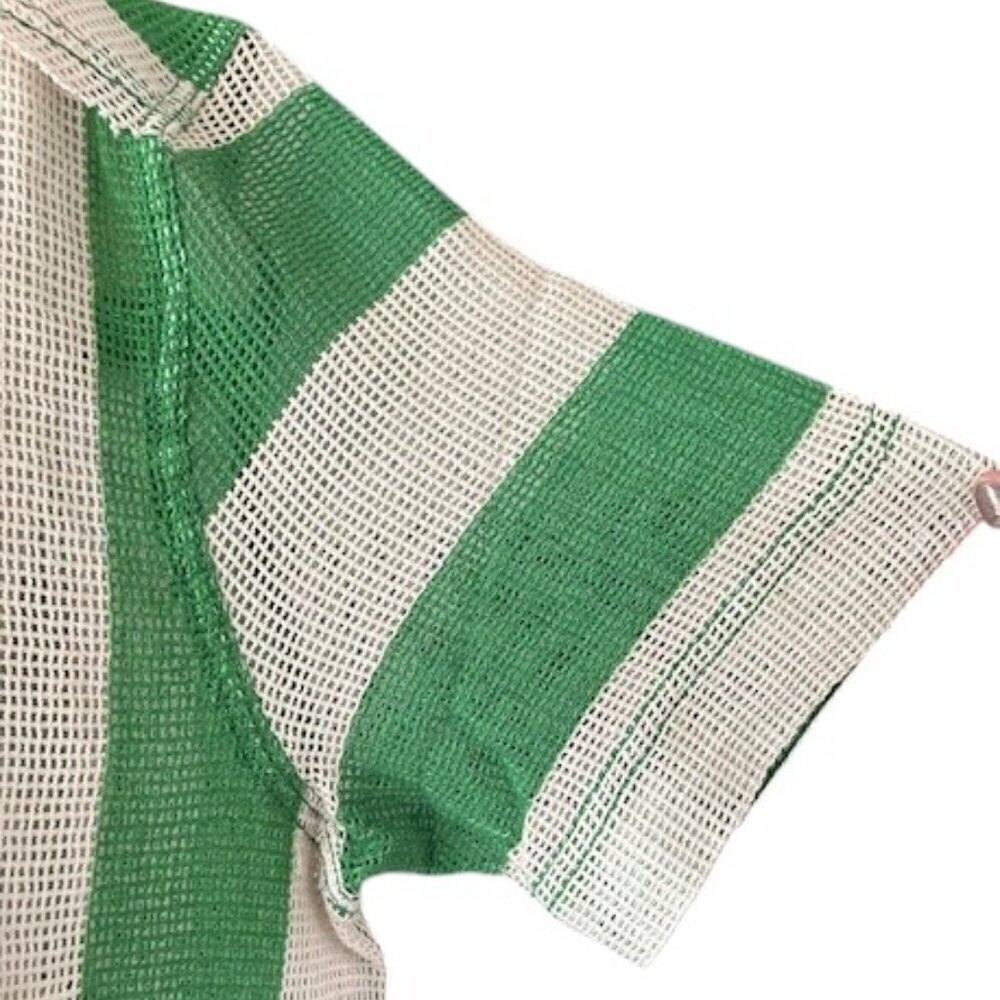 WE THE FREE Del Mar Cabana Button Down Cover Up Shirt Striped Green White Small - Picture 8 of 16